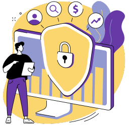 icon-code-review Analista de ciberseguridad realizando revisión de códigos