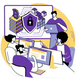 icon-security-management Equipo de ciberseguridad elaborando y auditando políticas de ciberseguridad