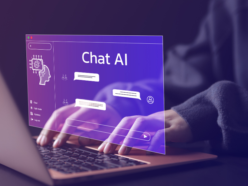 Asistentes conversacionales con IA transformando procesos empresariales en oficina moderna con dashboard inteligente y equipos colaborativos