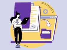 Persona digitalizando un documento con firma y trazabilidad hacia una carpeta digital