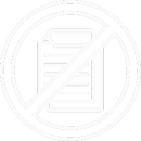 Ícono de documento tachado que representa la eliminación del papel y la centralización de procesos operativos.